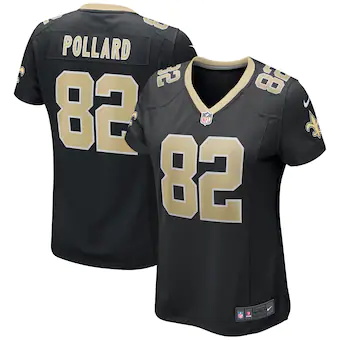 womens nike bob pollard black new orleans saints game retir